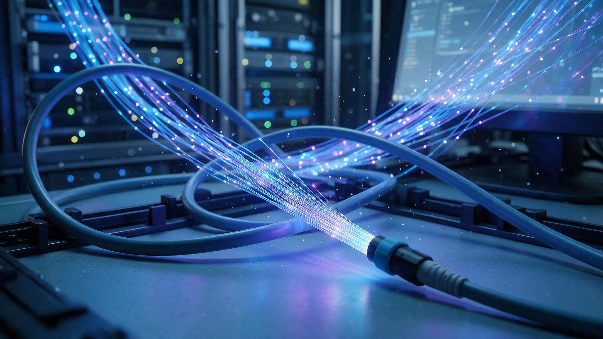 Câbles de fibre optique lumineux pour une connexion très haut débit